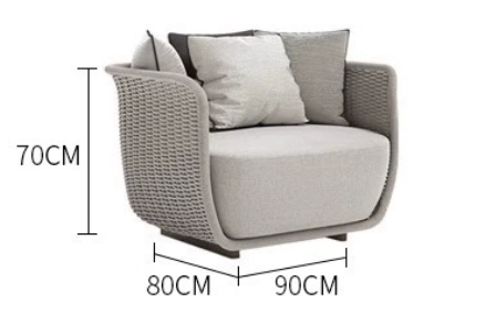 Outdoor sofa 5-seater set︳pe rattan chair coffee table SOFA014