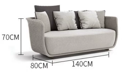 Outdoor sofa 5-seater set︳pe rattan chair coffee table SOFA014