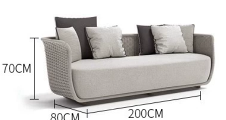 Outdoor sofa 5-seater set︳pe rattan chair coffee table SOFA014