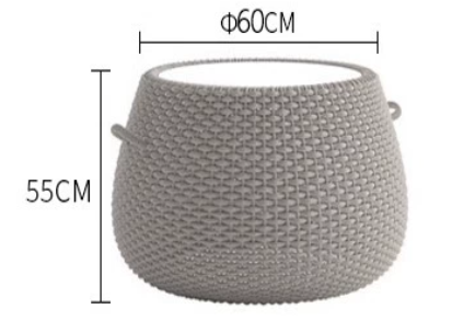 Outdoor sofa 5-seater set︳pe rattan chair coffee table SOFA014