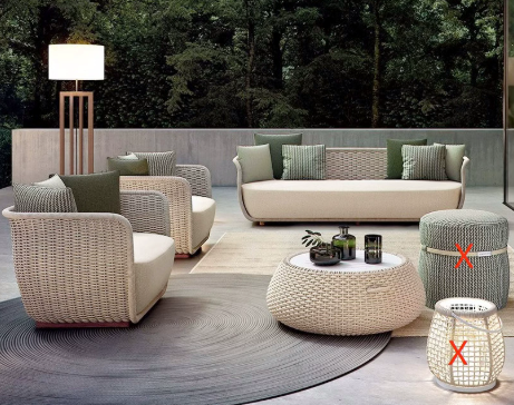 Outdoor sofa 5-seater set︳pe rattan chair coffee table SOFA014