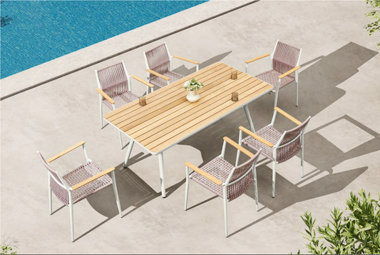 Bali Series 6 persons Dining Table and Chairs Set