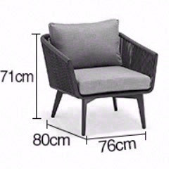 戶外繩編沙發套裝 1+1+2+茶几  SOFA057 戶外場景實拍