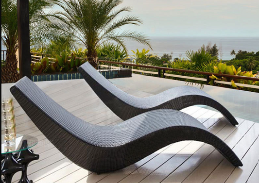 Sun Lounger Beach Chair Waterproof Outdoor Furniture SL013