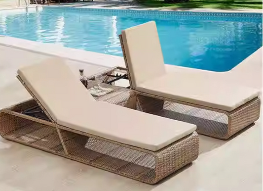 Sun Lounger Beach Chair Waterproof Outdoor Furniture SL015