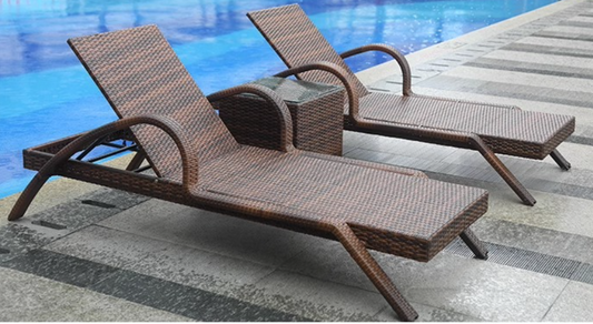 Sun Lounge Set Beach Chair Waterproof Outdoor Furniture SL018