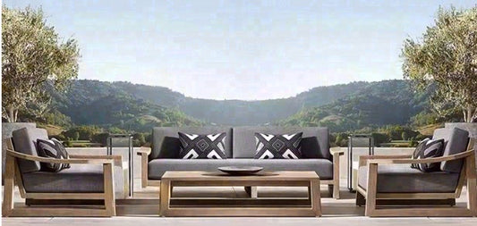Outdoor Teak Ottoman Footrest