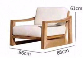Outdoor Teak Ottoman Footrest
