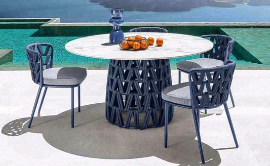 Outdoor Dining Set with Rattan Chairs and Coffee Table TC065