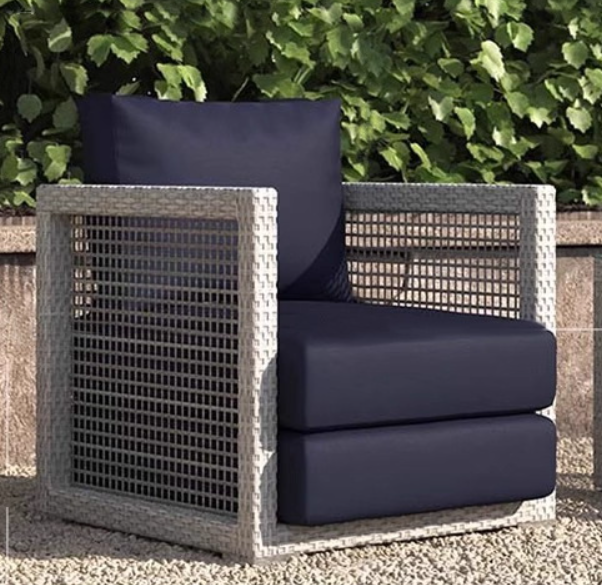 Outdoor Sofa Set Single Piece Rattan Sofa WPC Coffee Table PE Wicker Chair