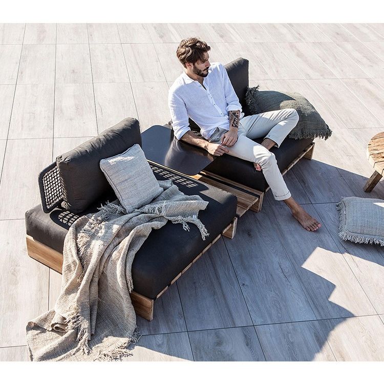 户外沙發套裝 | 單件 | 柚木 | 藤編沙發茶几 | 藤椅 |