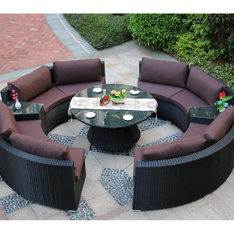 户外沙發套裝 | 藤沙發茶几 | 藤編 | 藤椅 | 圓形 |