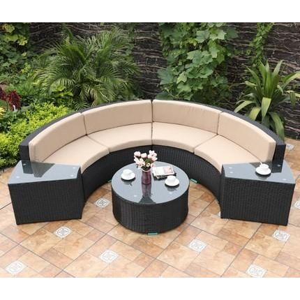 户外沙發套裝 | 藤沙發茶几 | 藤編 | 藤椅 | 圓形 |