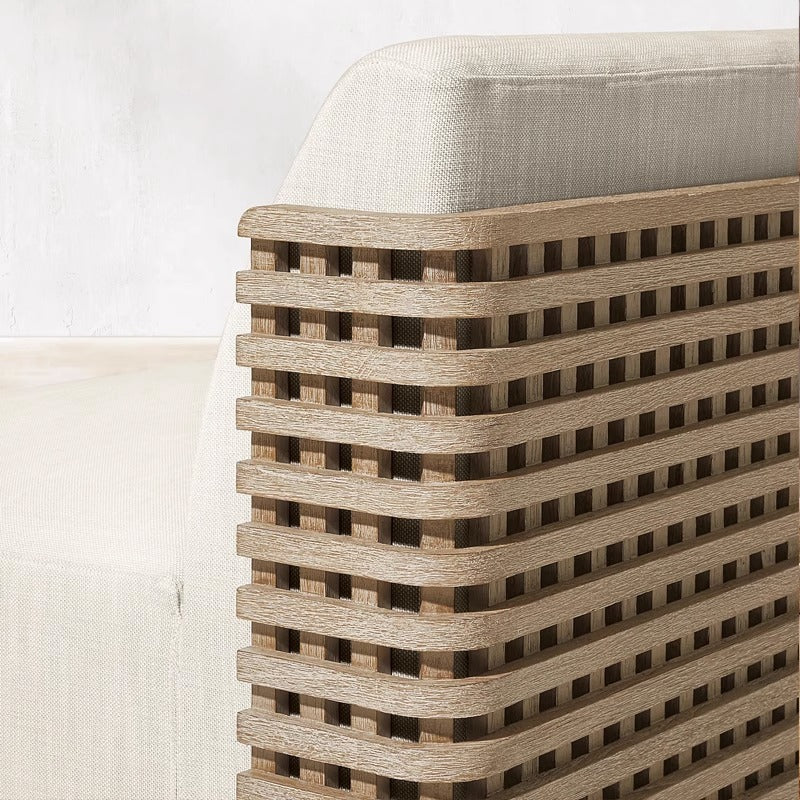 戶外防水沙發套裝 | 單件 | 柚木 拉絲做舊 | 餐檯椅 沙發 | SUNBRELLA布