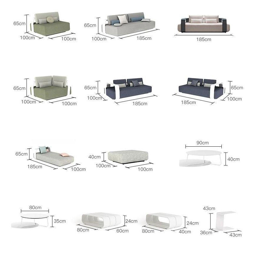 戶外沙發套裝 | 單件 | 鋁合金 大理石 茶几 沙發床