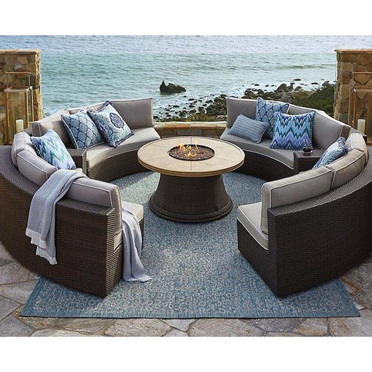 户外沙發套裝 | 藤沙發茶几 | 藤編 | 藤椅 | 圓形 |