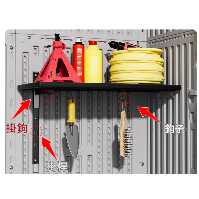 CH0007 - HDPE Outdoor Double-Layer Waterproof Storage Cabinet | Outdoor Cabinet | Waterproof Cabinet | Tool Cabinet | Storage Cabinet | Patio Cabinet