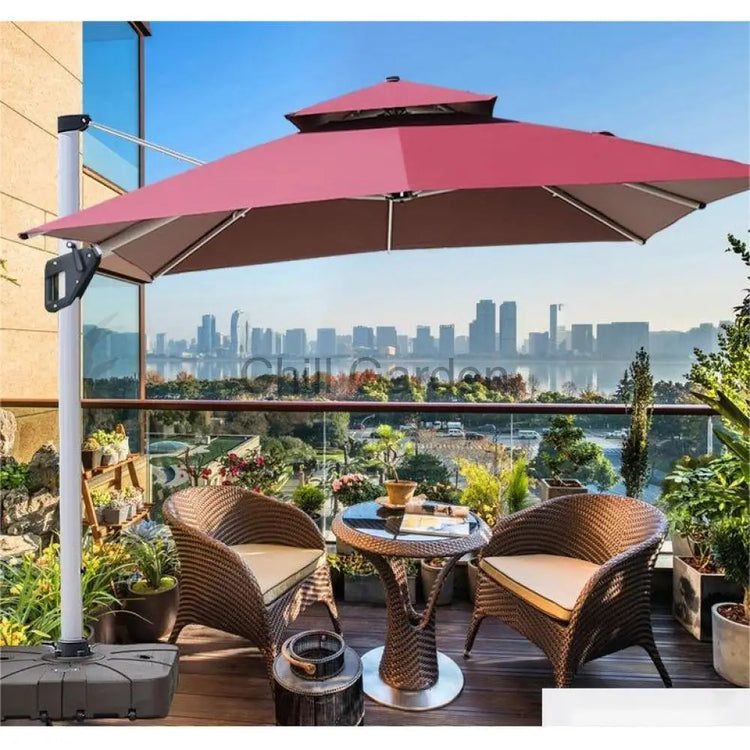 german patio umbrella 3m Square Luxury Outdoor Umbrella | Chill Garden