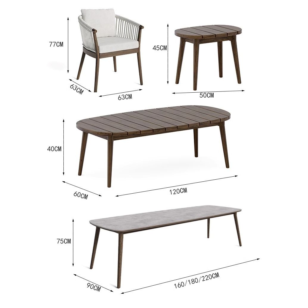 户外沙發套裝 | 單件 | 餐檯 | 藤椅 | 茶几 | 太陽椅 | 柚木 |