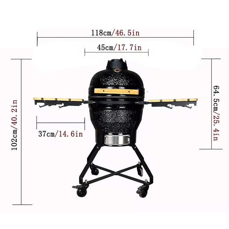 KILNIVO 18吋 Kamado 陶瓷燒烤爐｜鋼架 CH-BW18