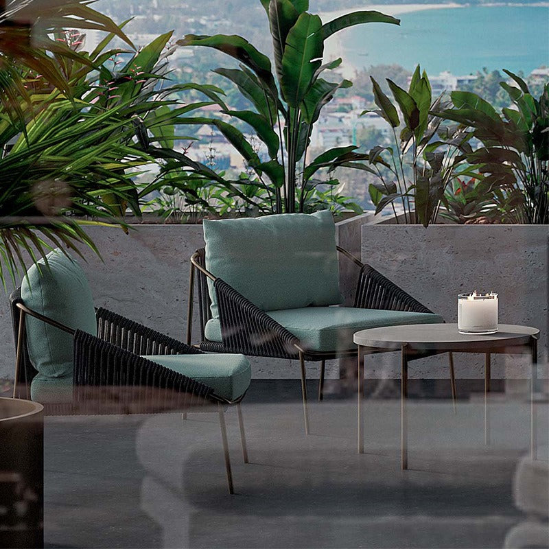 户外沙發套裝 | 單件 | 藤編 | 岩板茶几 | 藤沙發 | 防水 |