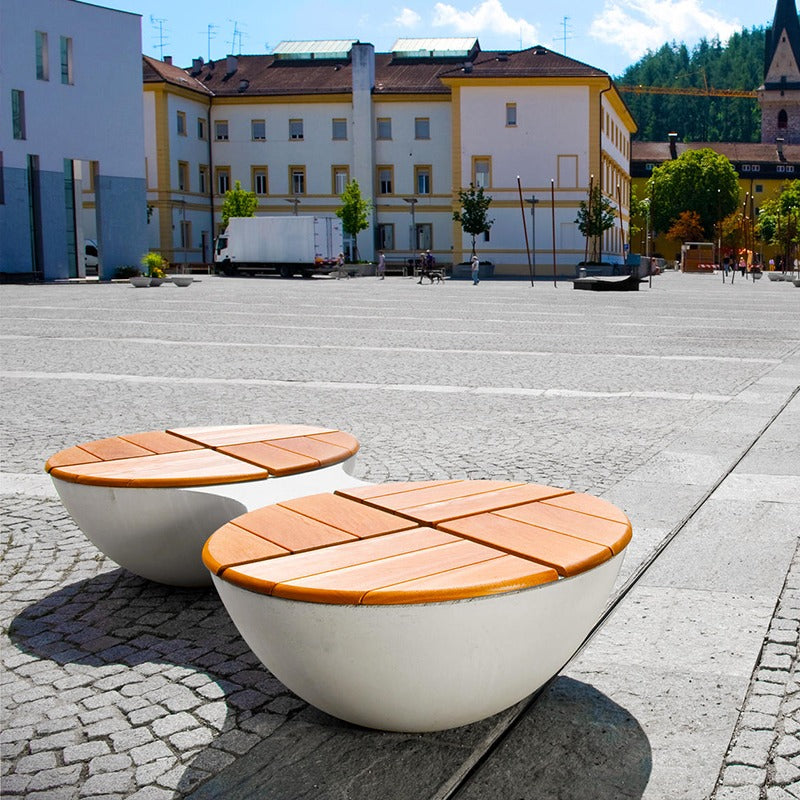 玻璃鋼 半圓 木面椅子 ︱可多個或單個︱商場