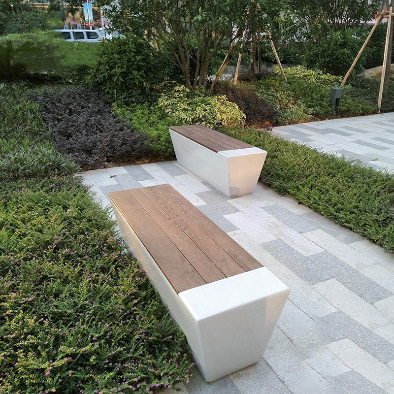 梯形玻璃鋼長椅︱ 商場長椅