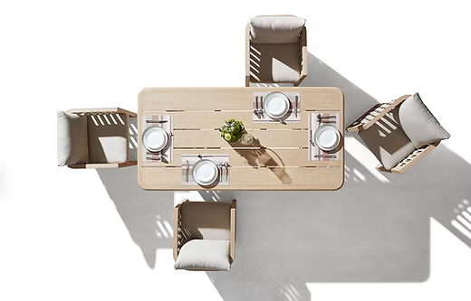 Riva Series Outdoor Dining Table and Chairs set