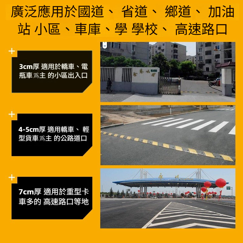 橡膠減速帶汽車 公路道路減速板加油站限速緩衝帶停車 場鑄鋼減速帶 TCH00057-1