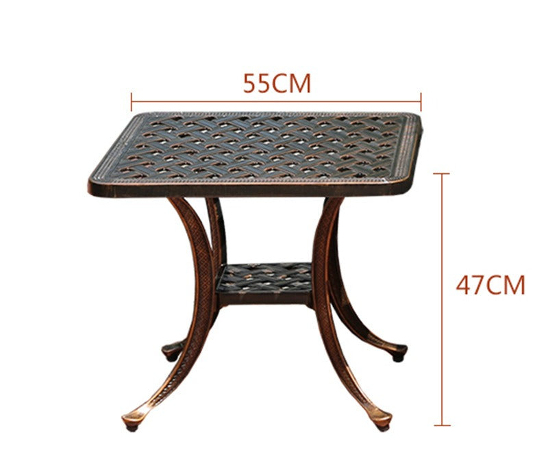 Cast Aluminum Outdoor Park Bench | Villa & Courtyard 155/136cm Multi-Colour EFWB-036