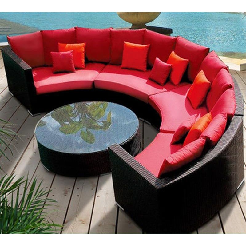 户外沙發套裝 | 藤沙發茶几 | 藤編 | 藤椅 | 圓形 |