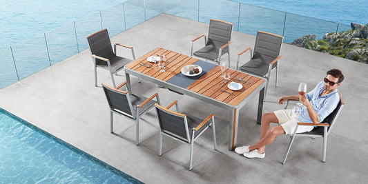 Geneva Series 6 persons Dining Table and Chair set