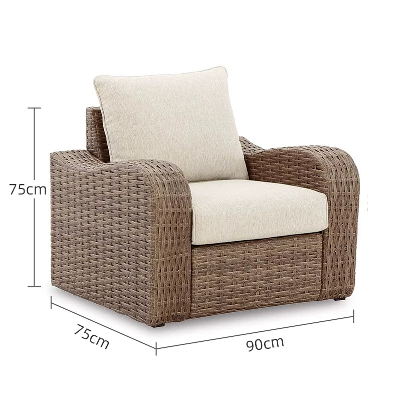 戶外PE藤編沙發組合套裝 SOFA128 座面細節 2