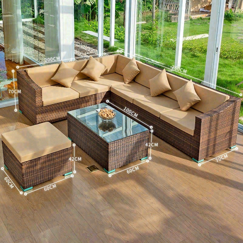 戶外PE藤編沙發組合套裝 SOFA129 細節特寫 4