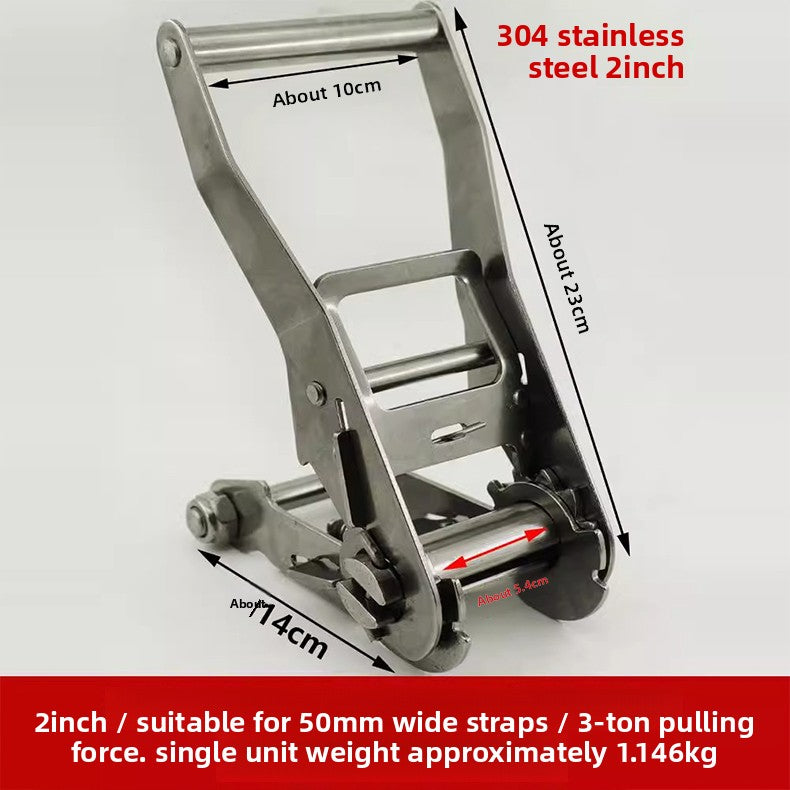 304 Stainless Steel Ratchet Strap 5cm Wide Hookless 3-30m (Single Strap) | Typhoon Tie-Down