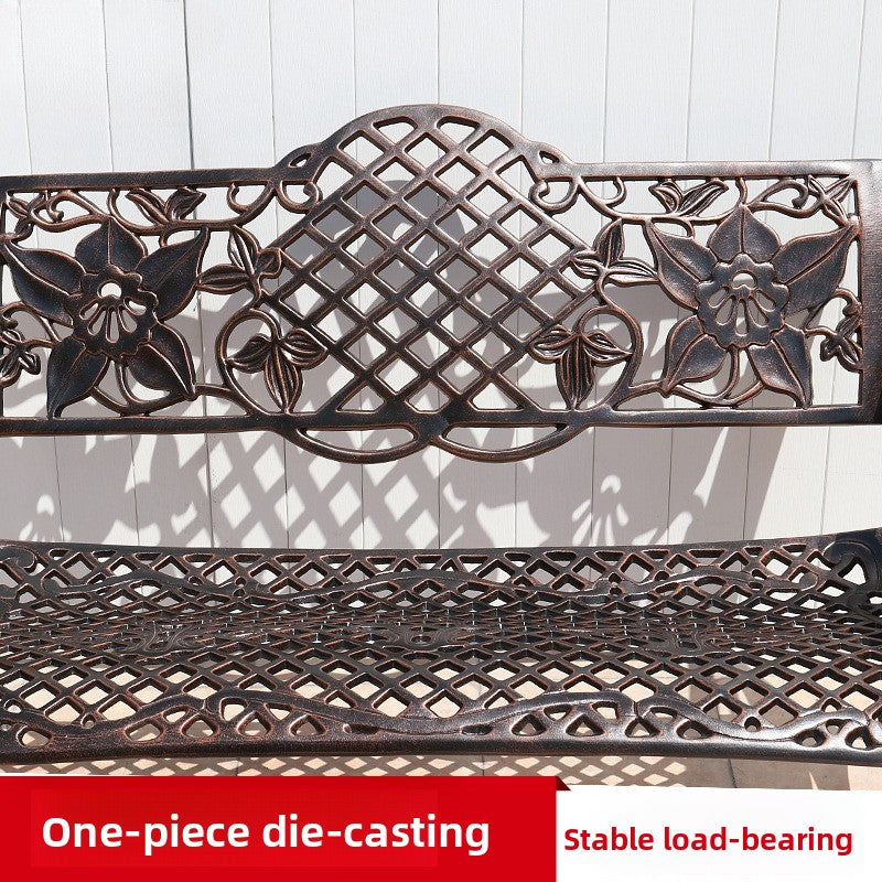 Detachable Cast Aluminum Outdoor Park Bench 117cm Multi-Colour EFWB-037