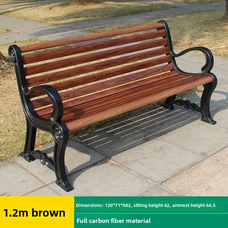 Fiberglass (FRP) Carbon-Fiber Outdoor Park Bench 1.2-1.8m Coffee/Orange EFWB-050