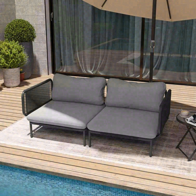 戶外北歐風PE藤編沙發套裝 SOFA130 組合配置示意 2