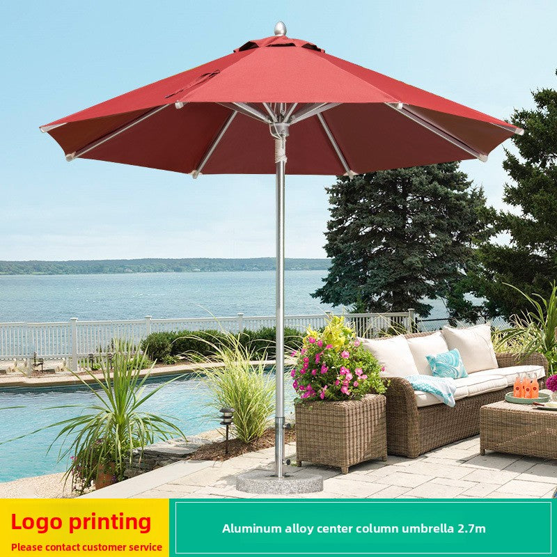 Outdoor Aluminium Centre Pole Umbrella 19 Options | Table & Chair Set Available SUN045