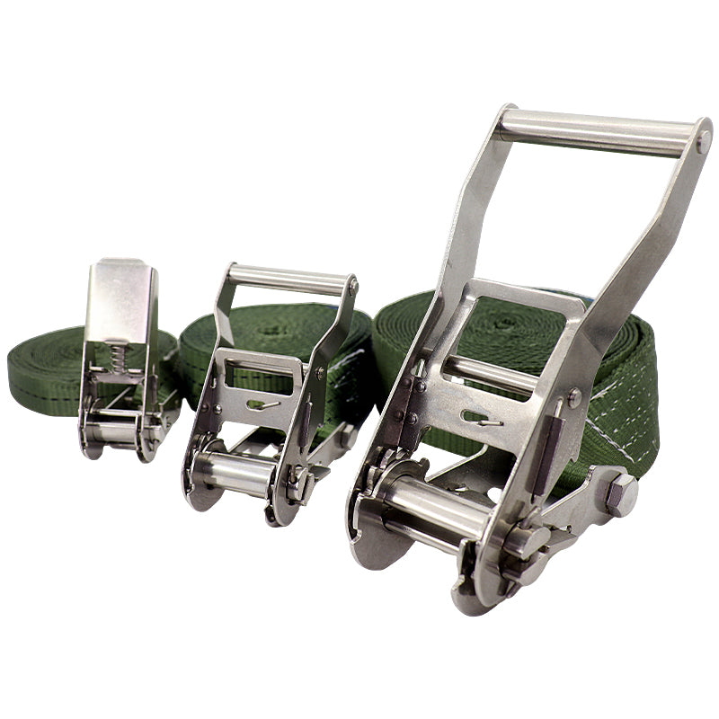 304 Stainless Steel Ratchet Strap 5cm Wide Hookless 3-30m (Single Strap) | Typhoon Tie-Down