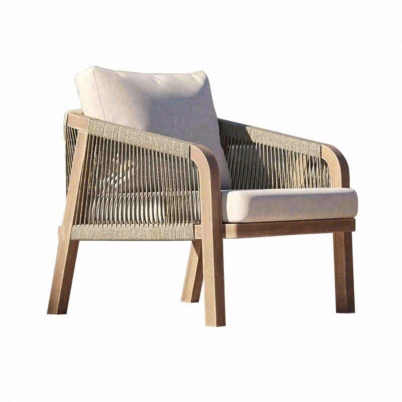 戶外PE藤編柚木/鋁合金沙發組合 SOFA135 細節特寫