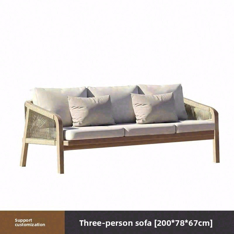 戶外PE藤編柚木/鋁合金沙發組合 SOFA135 配件細節
