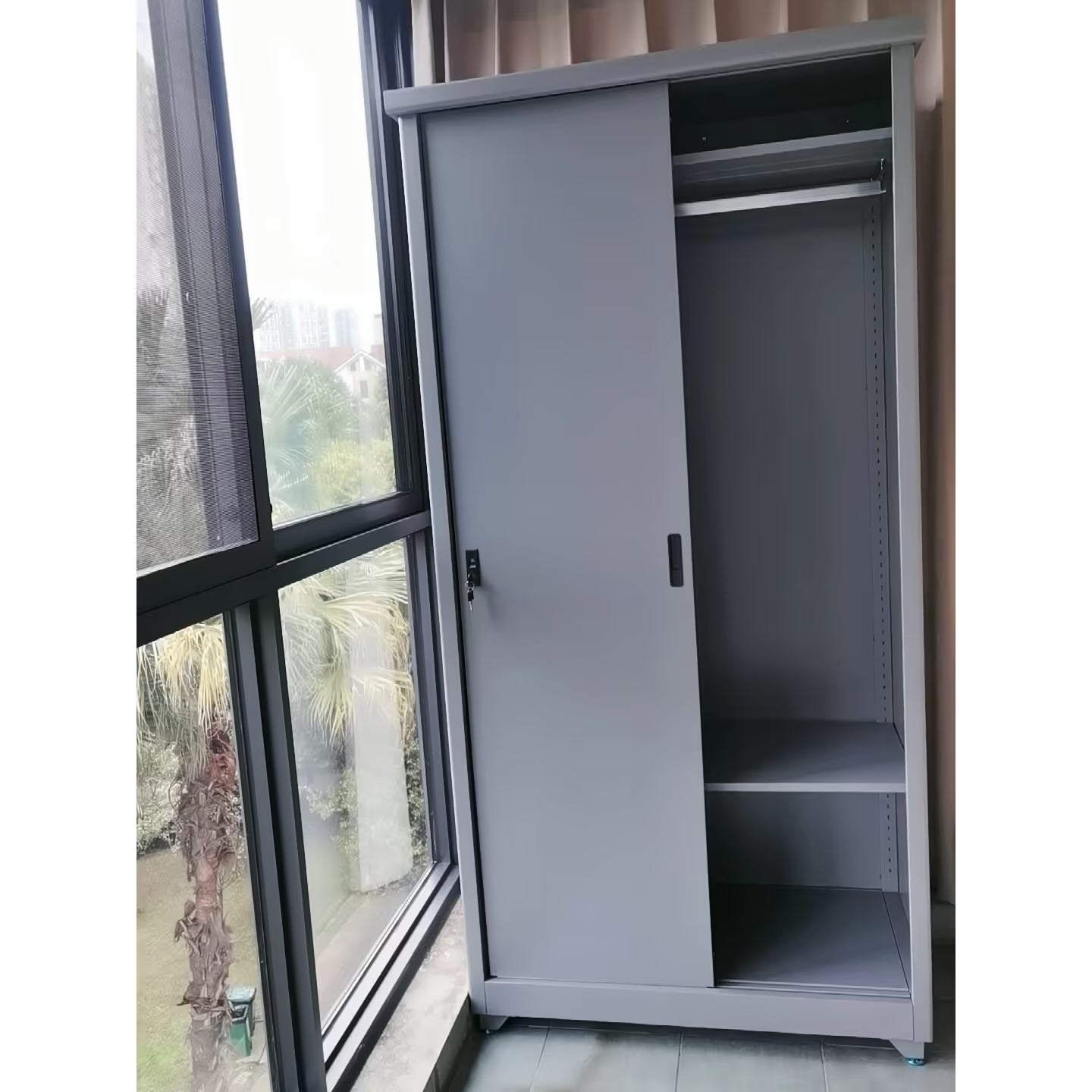 G-Shield GS1800 180cm High Cold-Rolled Steel Outdoor Storage Cabinet with Shelves  Waterproof Storage Cabinet
