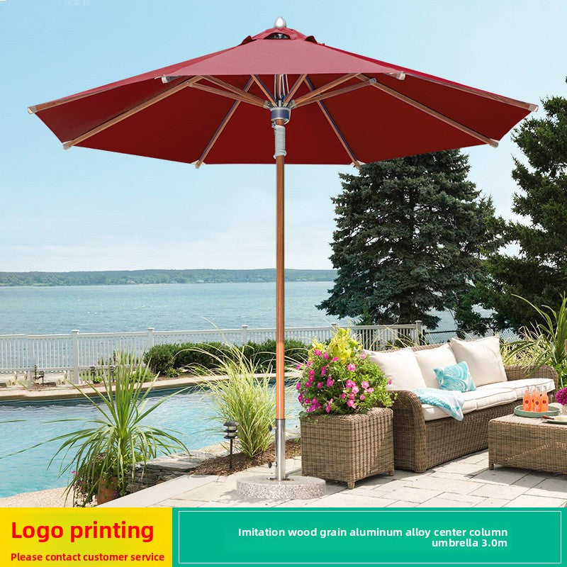 Outdoor Aluminium Centre Pole Umbrella 19 Options | Table & Chair Set Available SUN045
