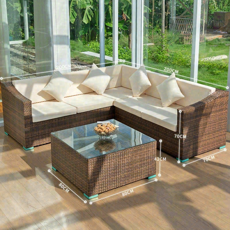 戶外PE藤編沙發組合套裝 SOFA129 座面細節 2