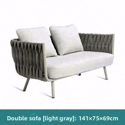 PE藤帶沙發+餐椅+躺床 戶外套裝（可單件購買）SOFA139 座面細節