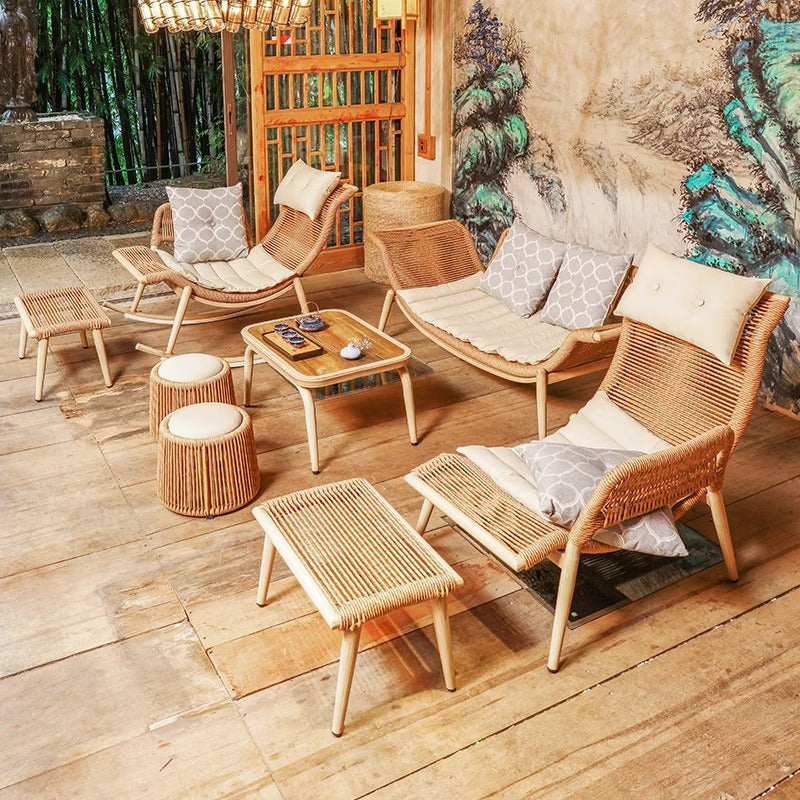 Outdoor Rope-Woven Chaise Lounge & Sofa Chair Series LCH001 | Patio Combos