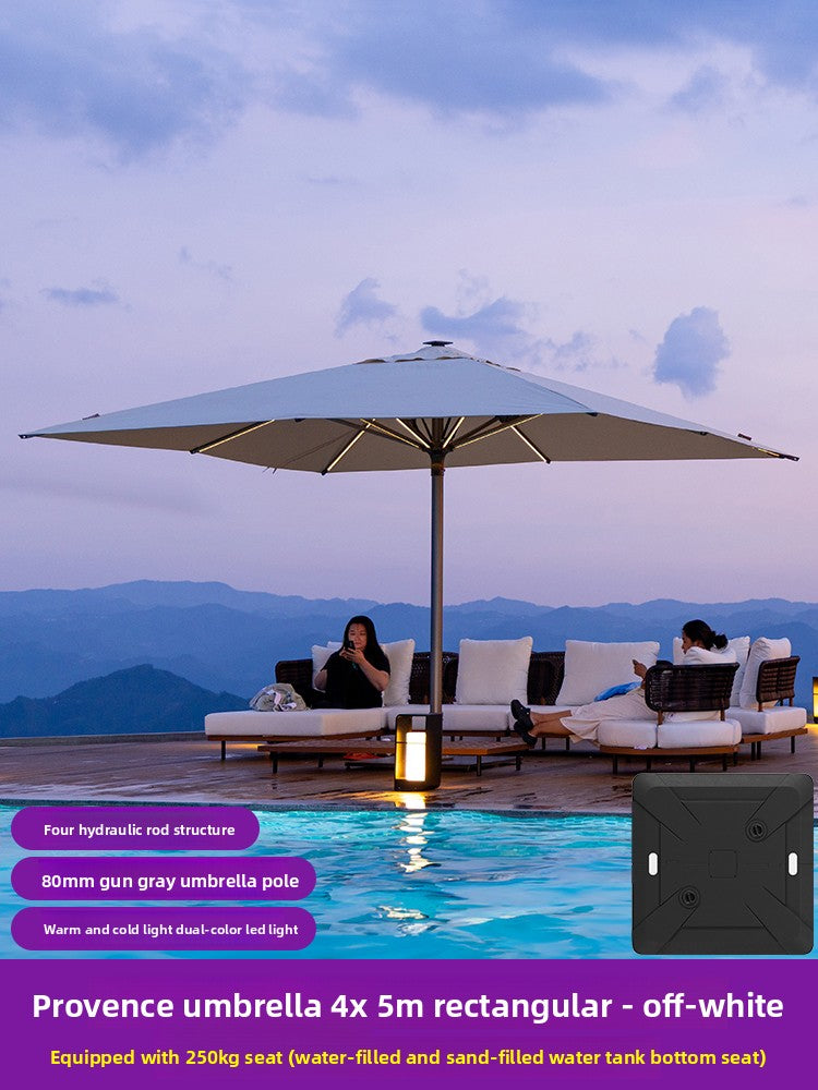 Large Commercial Centre-Pole Parasol — 8 Options | Solar LED Available SUN053