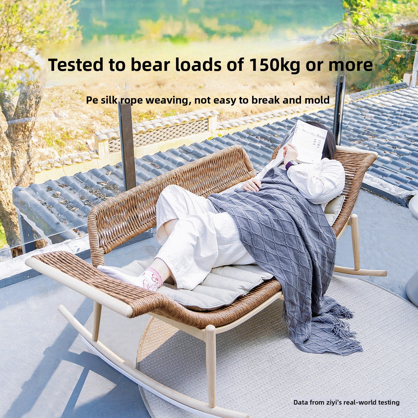 Outdoor Rope-Woven Chaise Lounge & Sofa Chair Series LCH001 | Patio Combos