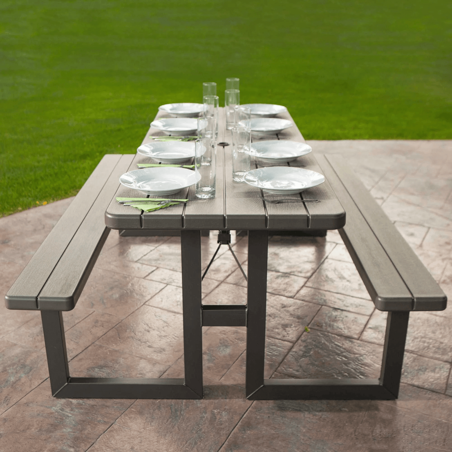美國 Lifetime HDPE桌子 182cm野餐桌  Lifetime-Table-02-Grey